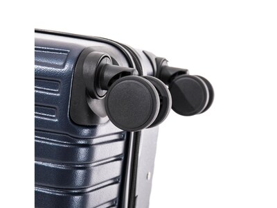 InUSA Drip 24" Hardside Suitcase, 4-Wheeled Spinner, TSA Checkpoint Friendly, Blue (IUDRI00M-BLU)