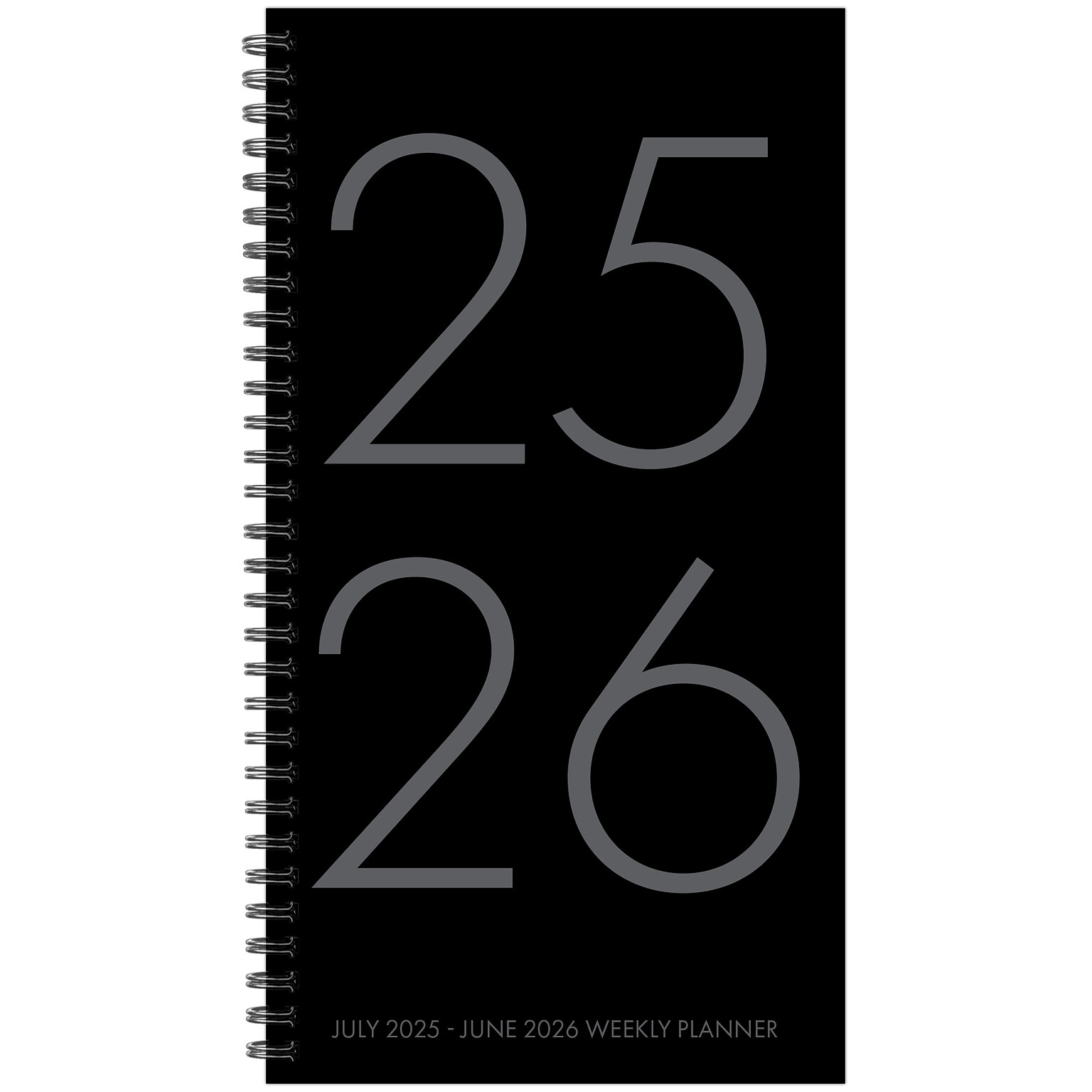 2025-2026 Willow Creek 3.5 x 6.5 Academic Year Weekly Planner, Black (54796)