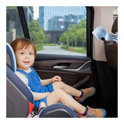 JisuLife Stroller Fan Life4-Quadpod, Blue (FSL04EOBU)