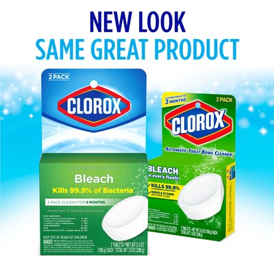 Clorox Ultra Clean Toilet Tablets Bleach, 3.5 oz., 2/Pack, 6 Packs/Carton (30024CT)