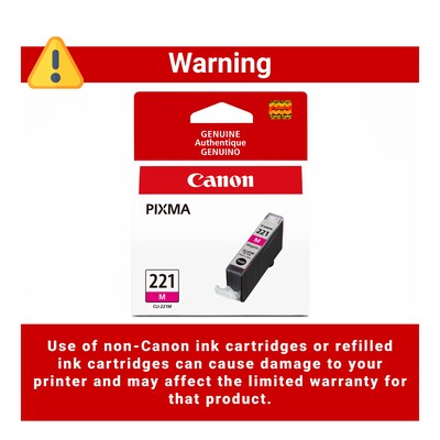 Canon 221 Magenta Standard Yield Ink Cartridge   (2948B001)