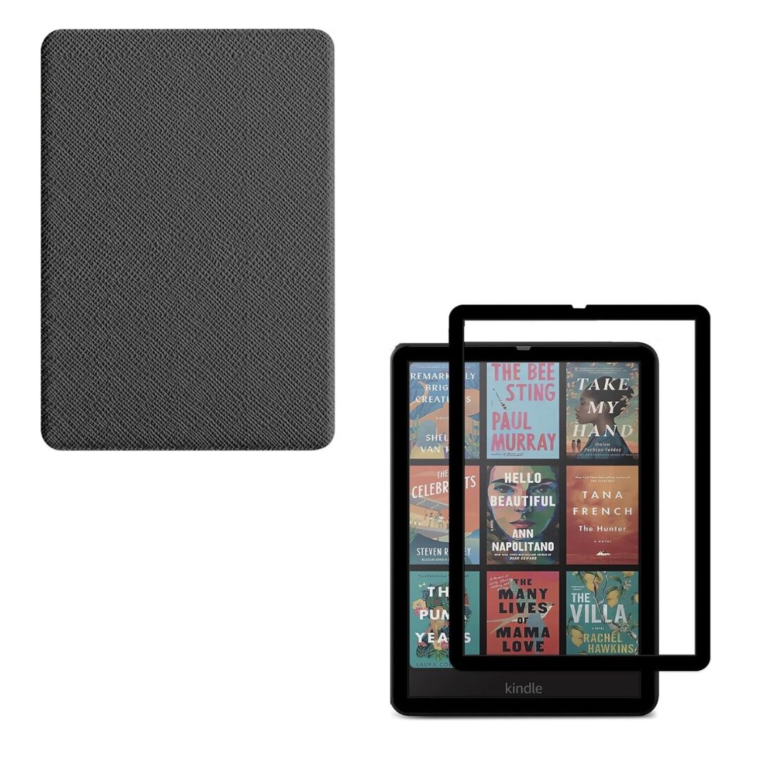 SaharaCase Venture TPU 7 Folio Case & Screen Protector for Kindle Paperwhite & Colorsoft, Black (TB00441-ZD-T69)