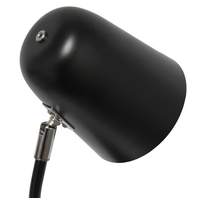 Simple Designs Sleek Essentials LED Desk Lamp, 15.75", Black Metal (LT2128-BLK)