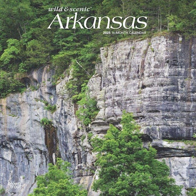 2025 BrownTrout Arkansas Wild & Scenic 12 x 12 Monthly Square Wall Calendar (9781975474478)