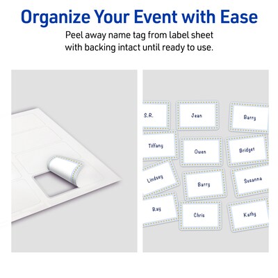 Avery Laser/Inkjet Rectangle Multipurpose Labels, 2-1/3" x 3-3/8", White, 80/Pack (S00-EY7)