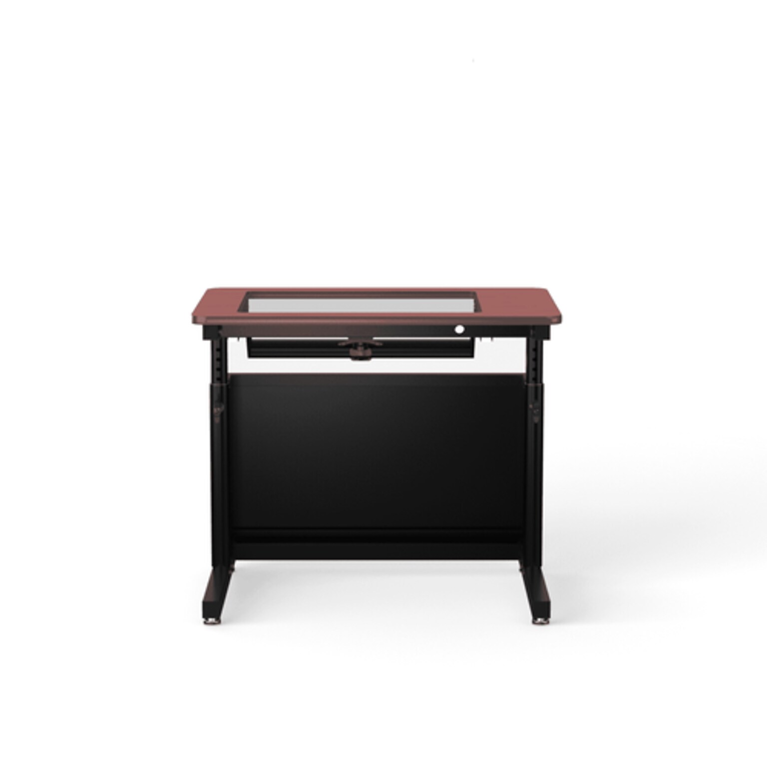 VersaDesk Downview 36W Manual Adjustable Standing Computer Table, Cherry/Black (DVT3624-BC)