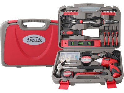 Apollo Tools Household Tool Set, 135-Piece, Gray/Red (DT0773)