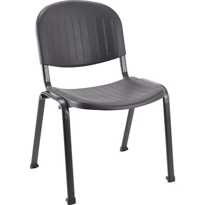 Lorell Low Back Stacking Chairs, Black, 4/Carton (LLR62125)