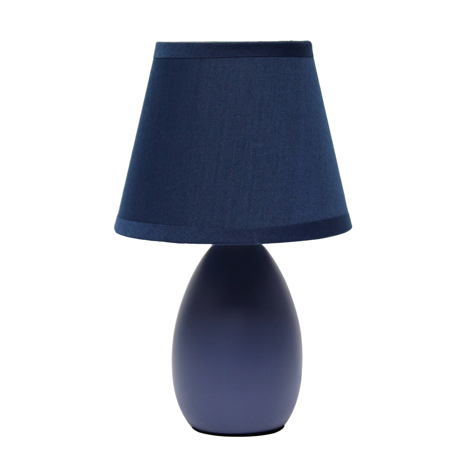 Creekwood Home Nauru 9.45 Traditional Petite Ceramic Oblong Bedside Table Desk Lamp, Blue (CWT-2005-BL)