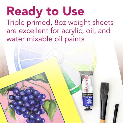 Strathmore 300 Series 9" x 12" Tape Bound Canvas Pad, 10 Sheets/Pad, 2 Pads/Bundle (STTP31509-2)