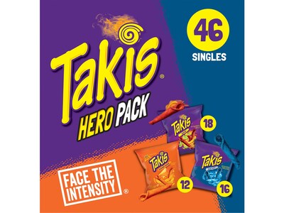 Takis Hero Pack Tortilla Chips, 1 oz., 46 Bags/Case (128642)