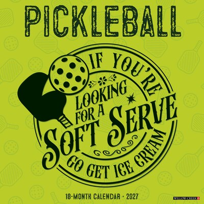 2027 Willow Creek Pickleball 12 x 12 Monthly Wall Calendar, Assorted Colors (61787)
