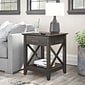 Bush Furniture Key West 20" x 20" End Table, Dark Gray Hickory (KWT120GH-03)