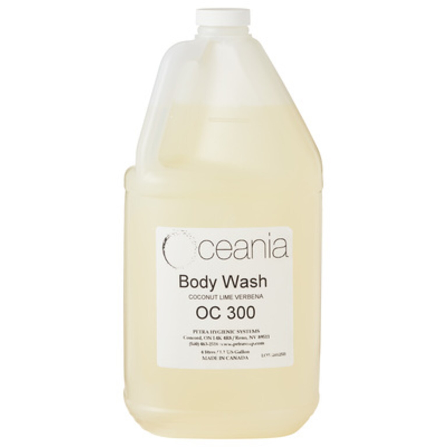 Petra Oceania Body Wash, Coconut Lime Verbena, 128 oz., 4/Carton (OC300)