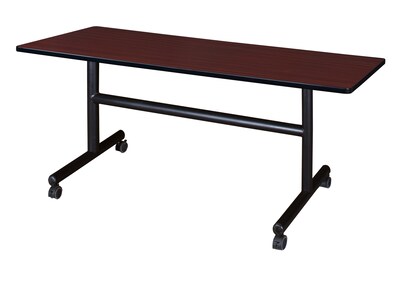 Regency Kobe 60 x 30 Flip Top Mobile Training Table- Mahogany