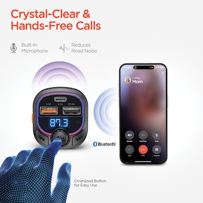 HyperGear IntelliCast Road FM Transmitter Car Charger, Black (15857)