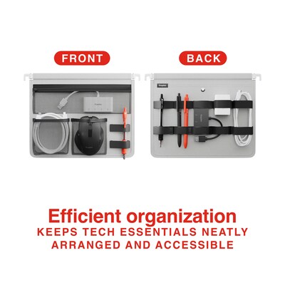 Staples File Cabinet Tech Organizer, Gray/Black (TR62605)