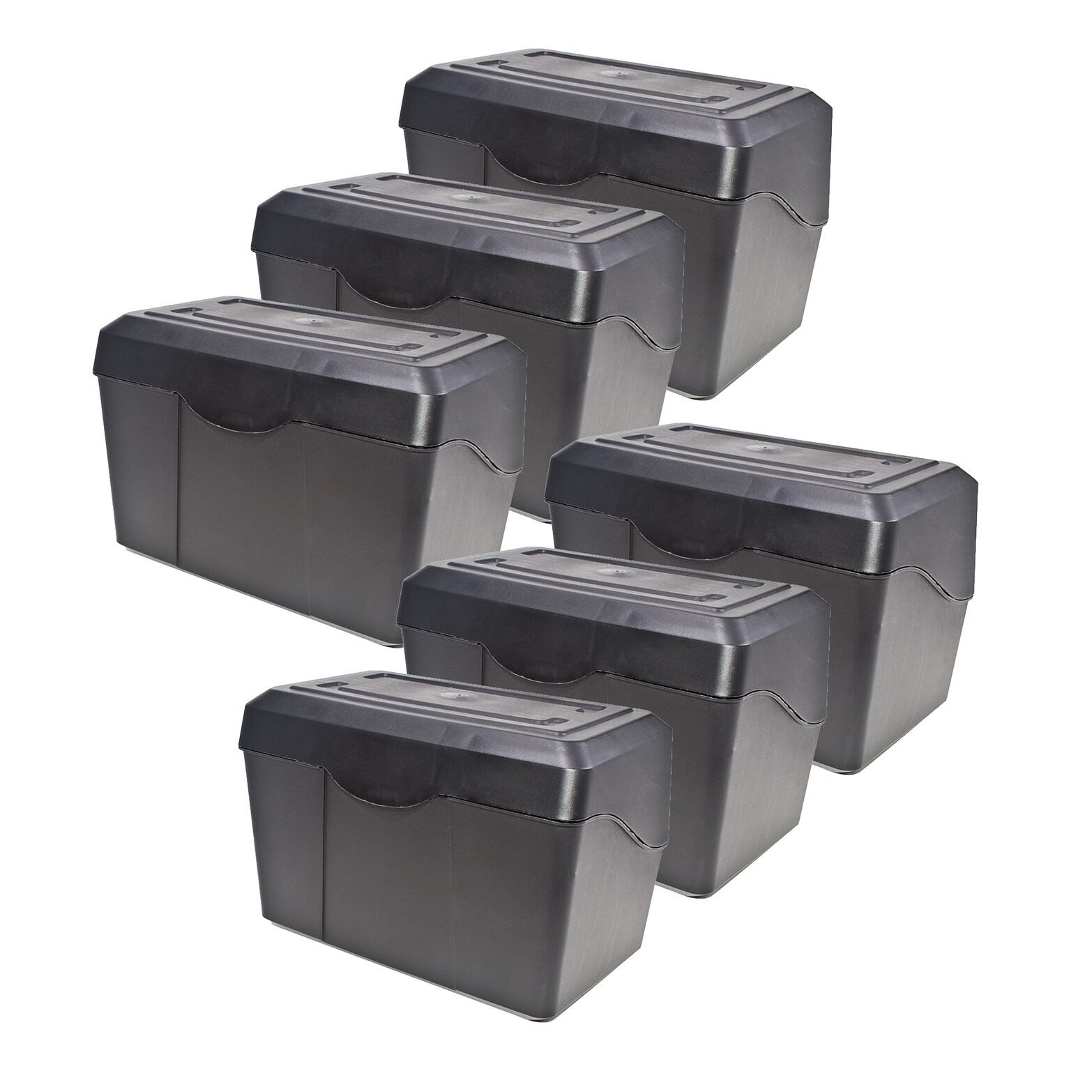 Innovative Storage Designs Black Index Card Holder, 3 x 5, 6 Packs (AVT45001-6)