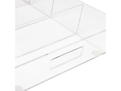 Mind Reader Acrylic 4-Compartment Snack Organizer Tray, Clear (SNACKBEVT-CLR)