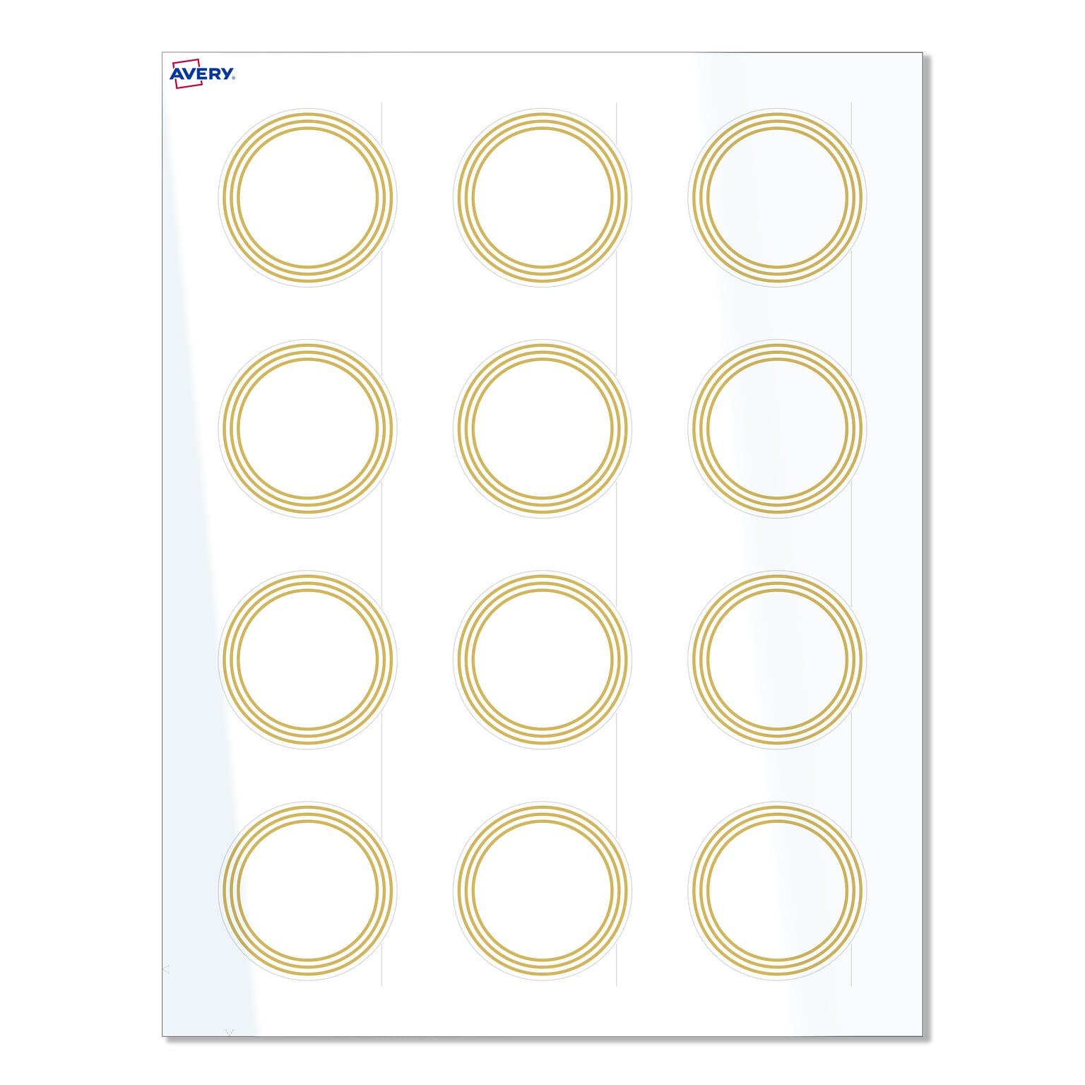 Avery Laser/Inkjet Circle Multipurpose Labels, 2 Dia., White, 120/Pack (S00-D18)