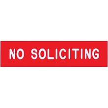 Cosco Sign, NO SOLICITORS, 8L x 2H, Red with White Text, Set of 3 (098001PK3)