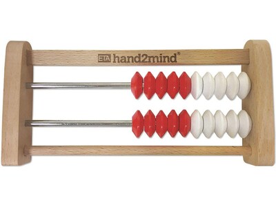 hand2mind Mini 20-bead Rekenrek, White/Red, 4/Set (86886)