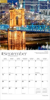 2026 BrownTrout Buckeye State Ohio Places 12" x 12" Monthly Wall Calendar (9798330704958)