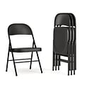 Flash Furniture HERCULES Series Metal Folding Chair, 4/Pk (4BDF002BK)