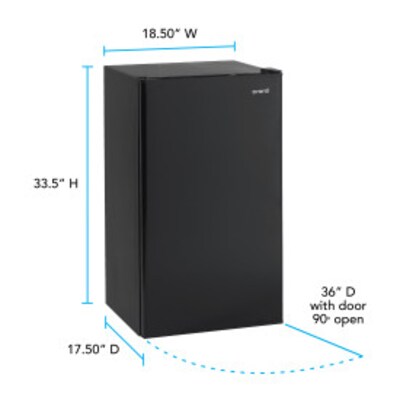 Avanti 3.2 Cu. Ft. Compact Refrigerator, Black (RM3316B)