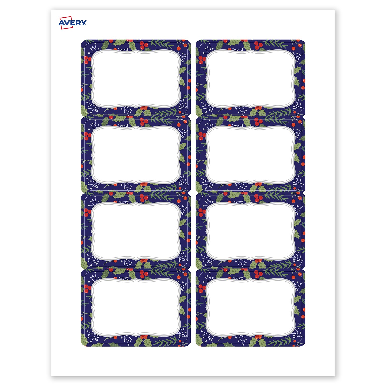 Avery Rectangle Multipurpose Labels, 2-1/3 x 3-3/8, White, 80/Pack (19479370621)