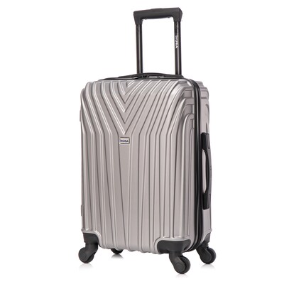 InUSA Vasty 22.44 Hardside Suitcase, 4-Wheeled Spinner, TSA Checkpoint Friendly, Grey (IUVAS00S-GRE)