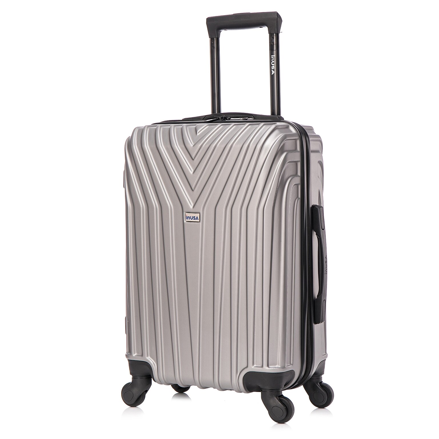 InUSA Vasty 22.44 Hardside Suitcase, 4-Wheeled Spinner, TSA Checkpoint Friendly, Grey (IUVAS00S-GRE)