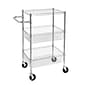 Honey-Can-Do 3 Shelf Storage Cart, 18"W, Chrome (CRT-01451)