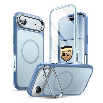 i-Blason Ares Flip Magsafe Rugged Case for iPhone 17 Pro Max, Shock Absorbing, Arctic (iPhone2025Air-AreFlip-GSSP-Arctic)