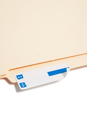 Alphabetical Character Labels, B And O, Dark Blue, 100/Pk