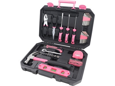 Apollo Tools Essential Tool Set, 65-Piece, Pink (DT0001P)