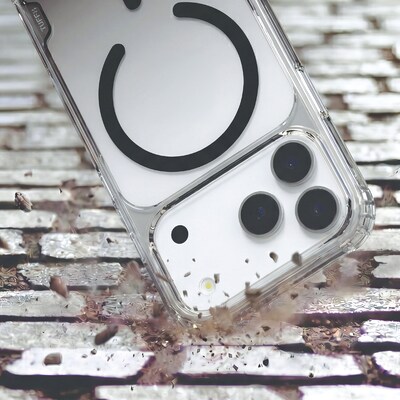 TUFF8 Gradient MagSafe Phone Case for iPhone 18 Pro, Shock Absorbing, Clear/Black (T8MG-IP1803)
