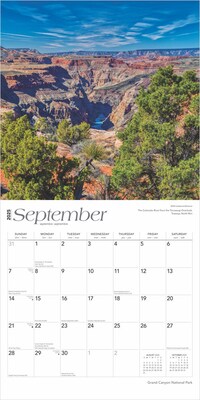 2025 BrownTrout Grand Canyon National Park 12" x 12" Monthly Square Wall Calendar (9781975474850)