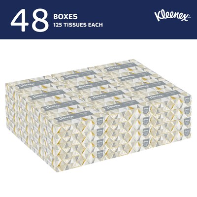 Kleenex Professional Standard Facial Tissue, 2-Ply, White, 125 Sheets/Box, 48 Boxes/Carton (21606)