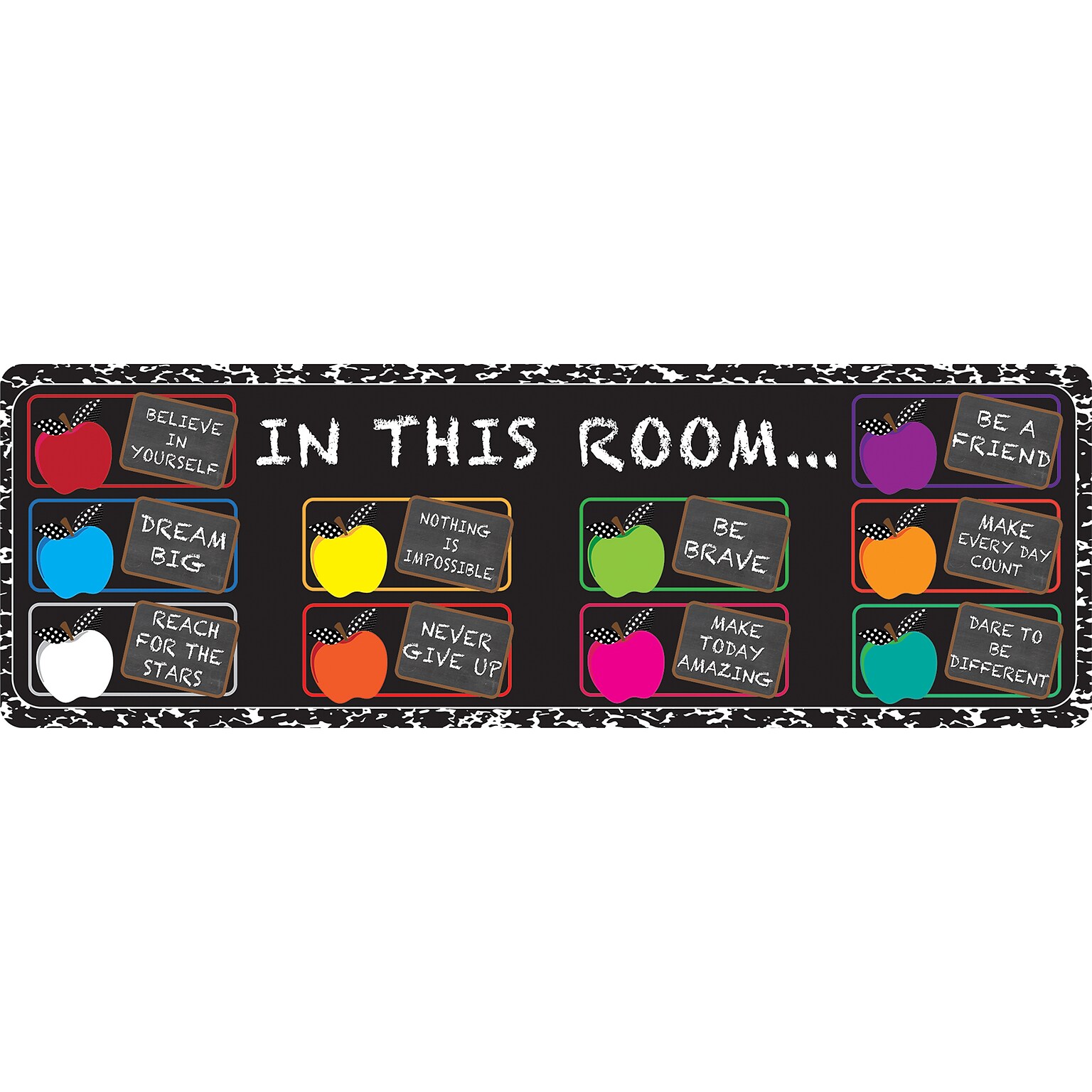Ashley Productions The Original Fun Mat, Mat Runner, 15.5 x 47, In this Room Positive Sayings (ASH91411)