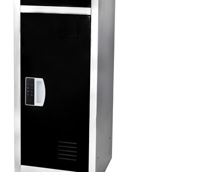 AdirOffice 72"H 3-Tier Black Storage Locker (ADI629-203-BLK-DL)