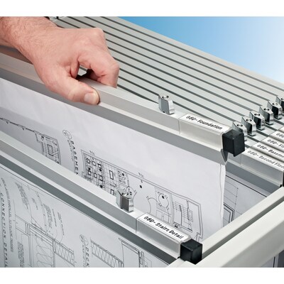 AdirOffice Hanging Clamp Document Holder, 24", Horizontal, Silver Aluminum, 12/Pack (ADI6026--2)
