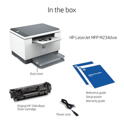 HP LaserJet MFP M234dwe Wireless Black & White Printer Includes 6 Months of FREE Toner with HP+ (6GW99E)