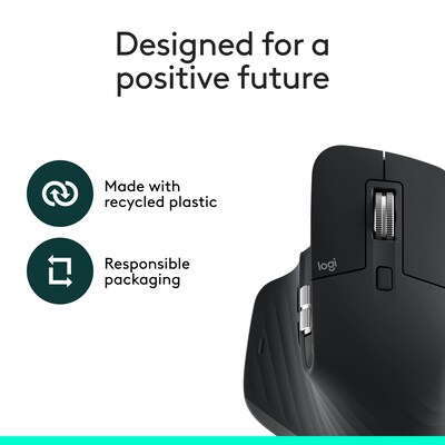 Logitech MX Master 3S Wireless Ergonomic Optical Mouse, Black (910-006556)