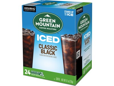 Green Mountain Coffee Roasters Classic Black Iced Coffee Keurig® K-Cup® Pods, Medium Roast, 24/Box (5000372042)