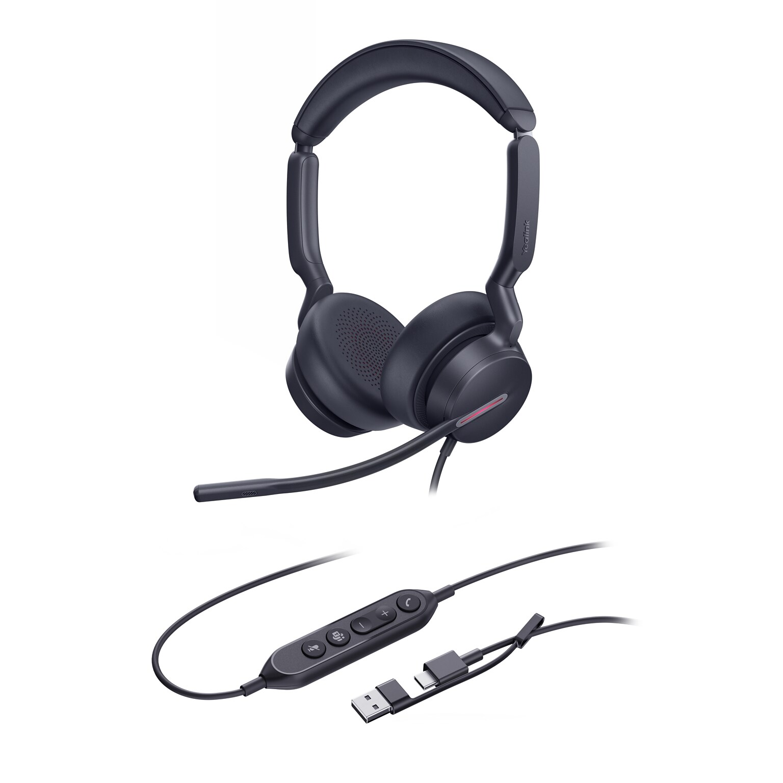 YeaLink UH46 USB-A/USB-C Stereo Phone & Computer Headset, MT Certified (1308182)