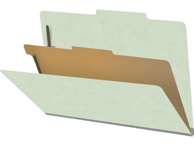 Medical Arts Press Pressboard Classification Folder, 1 Divider, 2 Expansion, Legal Size, Pale Green, 10/Box (DV-T52-14-3PGN)