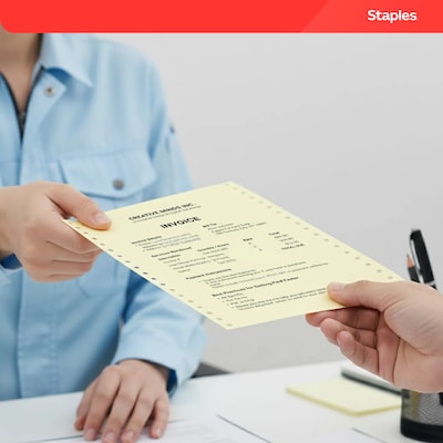 Staples 9.5" x 11" Carbonless Paper, 15 lbs, 100 Brightness, 1100/Carton (ST287219/287219)
