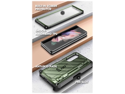 SUPCASE Unicorn Beetle PRO Dark Green Rugged Case for Samsung Galaxy Z Fold4 (SUP-Galaxy2022-ZFold4-5G-UBPro-SP-Guldan)