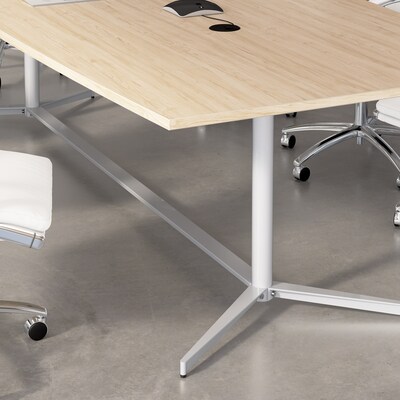 Bush Business Furniture 120"W Boat Shaped Conference Table, Natural Elm (99TBM120NESVK)